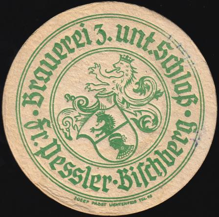Bierdeckel um 1930, Hersteller Pabst Lichtenfels